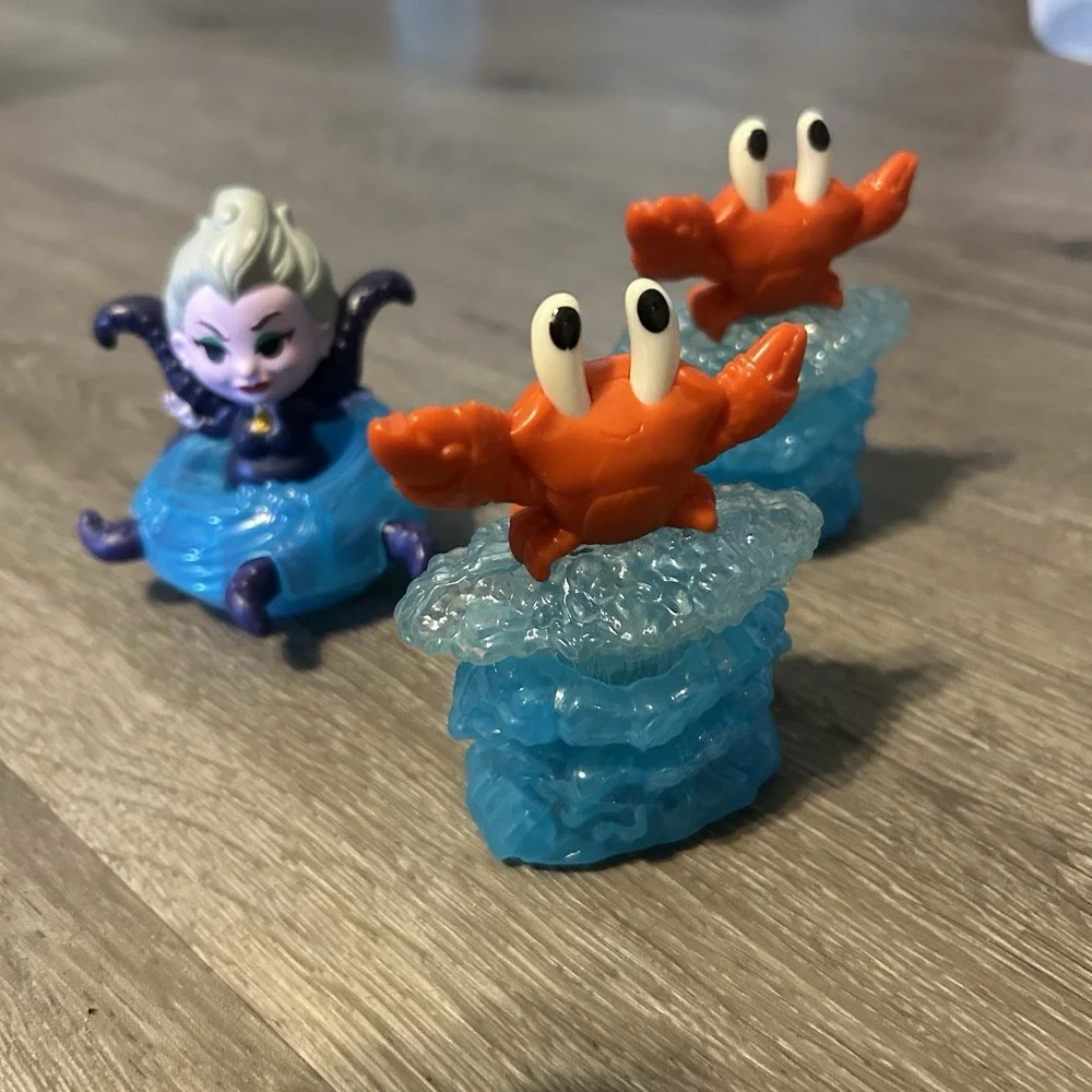 Little Mermaid 2023 McDonald's Happy Meal Toys USED- Lot Of 3 Ursula Crab
